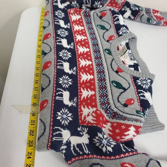 St Johns Bay Mens Thick Fair Isle Christmas Sweater Size XL Holiday Reindeer - Picture 6 of 9